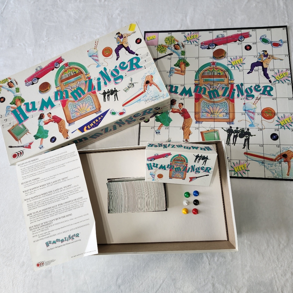 Vintage‎ Hummmzinger Board Game 90s Singing Humming Songs Name That Tune Music